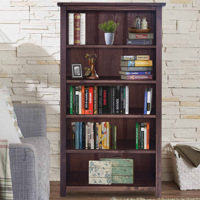 Red Barrel Studio® Solid Wood Standard Bookcase & Reviews | Wayfair