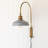Kalalou Wall Sconce with Grey Enamel Shade – Vintage-Inspired – 18"Tall