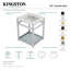 Lavabo console en laiton Kingston avec console en acier et tablette en verre Quadras Kingston-55319621