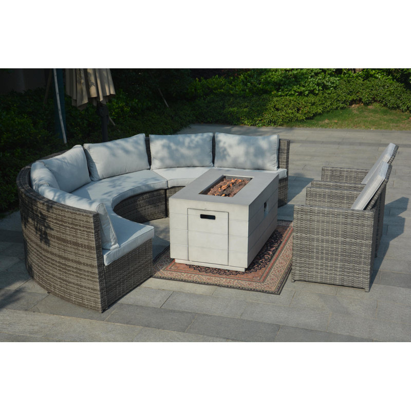 8 - Person Patio Conversation Set with Cushions