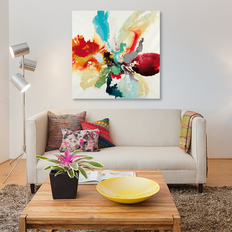 «Color Expression», reproduction sur toile, H 48 po x l 48 po x P 1,5 po, Pas de tapis, Toile tendue