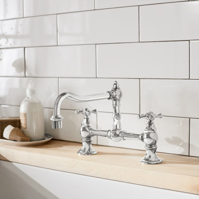 Proper Double Handle Kitchen Faucet
