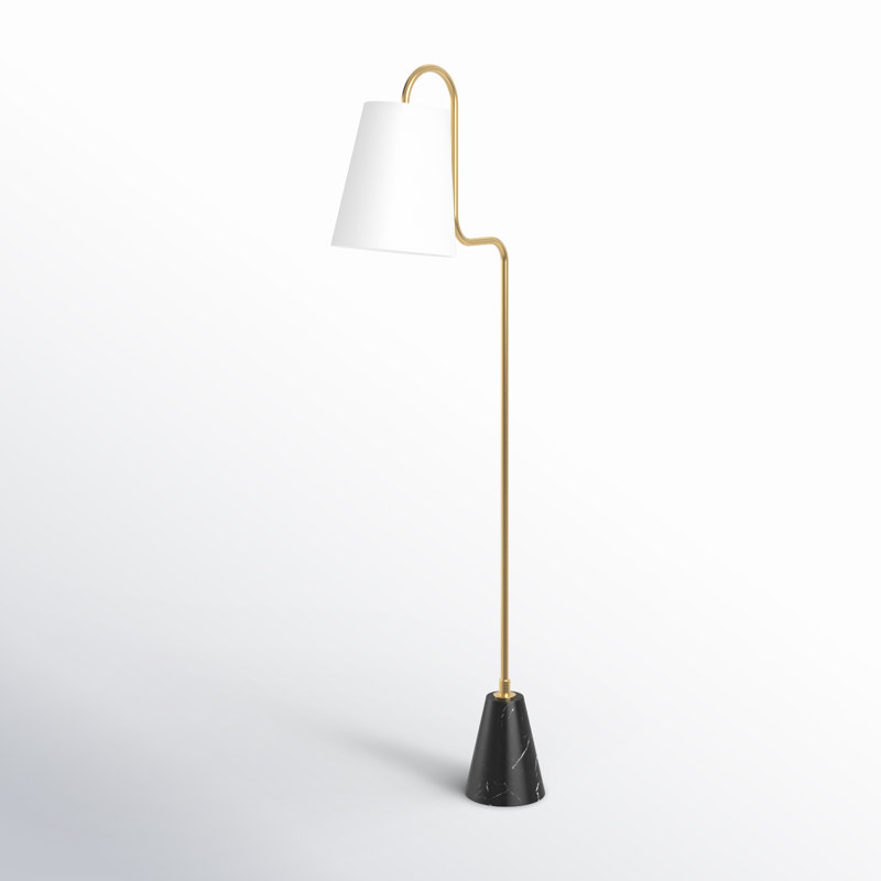 Lampe sur pied arquée 59 po Karsch, Laiton vieilli
