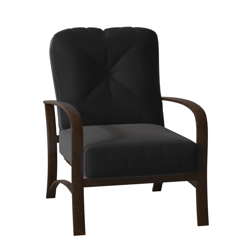 Fremont Outdoor Lounge Chair, Chestnut Brown, Canvas Heather Beige Sunbrella® Canvas