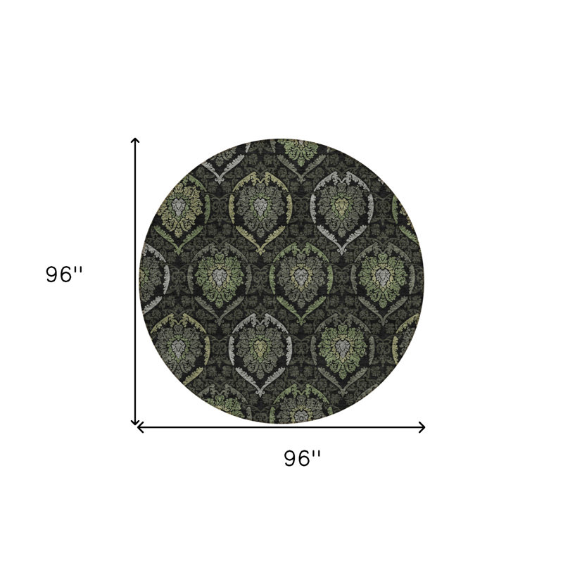 Tapis rond lavable intérieur 8 pi