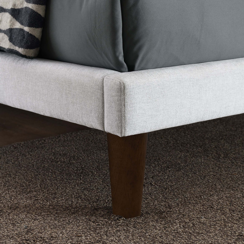 Louque Platform Bed, Full / Double, Light Gray