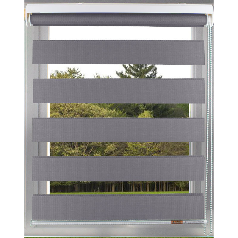 Day and Night Room Darkening Roller Blind, Charcoal, 165 cm L x 120 cm W