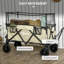 Outsunny 180L Folding Garden Trolley Wagon Cart w/ Extendable Side Walls-97239889