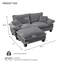 Canapé modulaire confortable en chenille avec repose-pieds mobile, canapé pour la maison moderne
