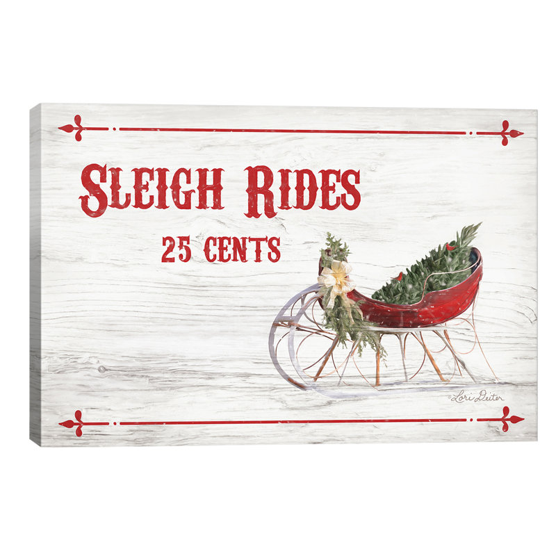 Sleigh Rides 25 Cents by Lori Deiter - Wrapped Canvas Print, 101.6 cm H x 66.04 cm W x 1.91 cm D