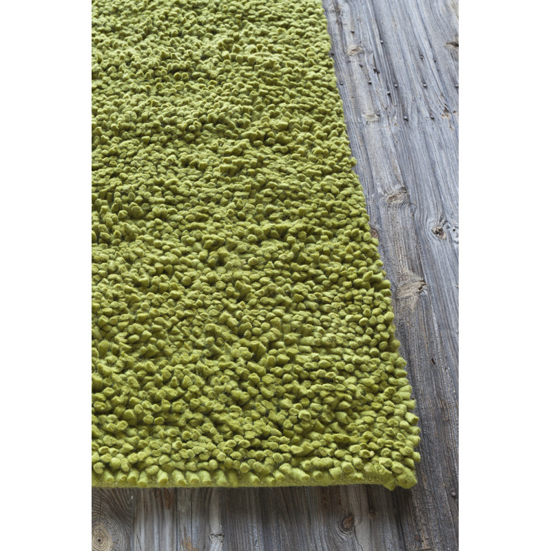 Strata Wool Area Rug in Green, Rectangle 9' x 13'