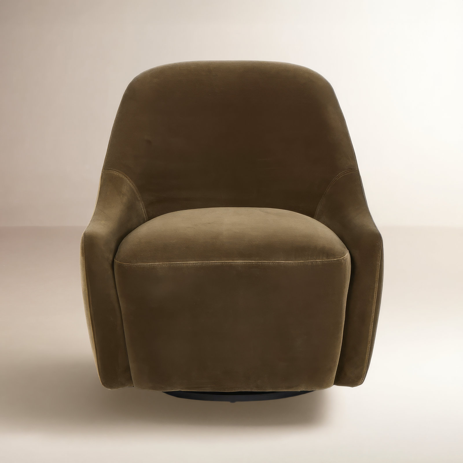 Fiera Pine Swivel Barrel Chair, Surrey Olive