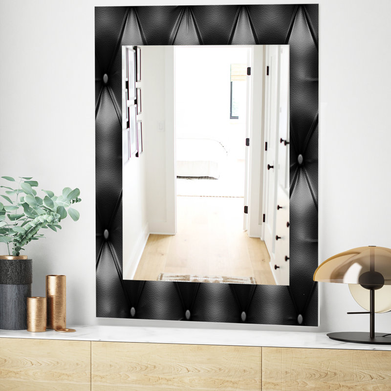 Miroir mural en cuir imprimé iv, H 39,4 po x l 29,5 po