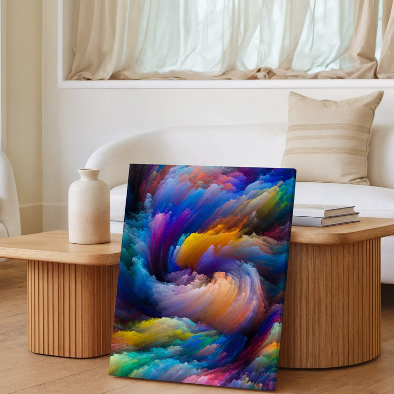 Reproduction d'art sur toile abstraite, H 12 po x l 9 po