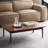 Walnut Rectangular End Table With Curved Edge Coffee Table