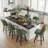 26.4" Swivel Bar Stools Set of 6, Black Solid Wood Legs & Metal Ring Footrest-780815917-789575587