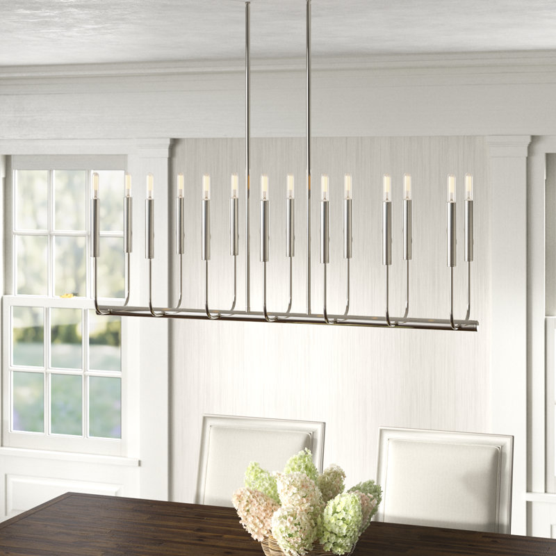 Tedder 14 - Light Kitchen Island Pendant, Polished Nickel