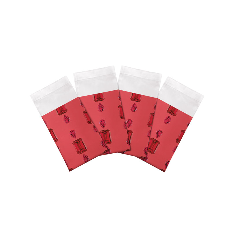 Gem Rubys Cotton Sateen Dinner Napkins, Crimson