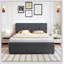 Lit plateforme tapissier avec lit gigogne