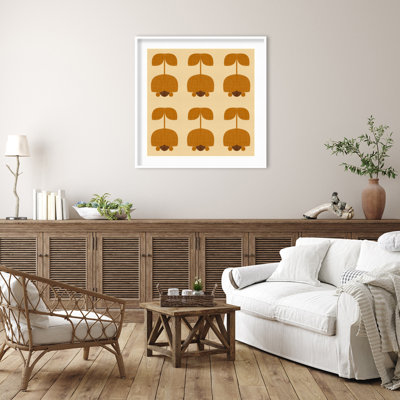 Impression sur bois encadrée Mid-Century Tulip Style par Condie