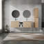 Meuble-lavabo mural 60 po avec lavabo et armoire latérale 60 po
