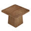 Square Wood Top Dining Table with Wood Base