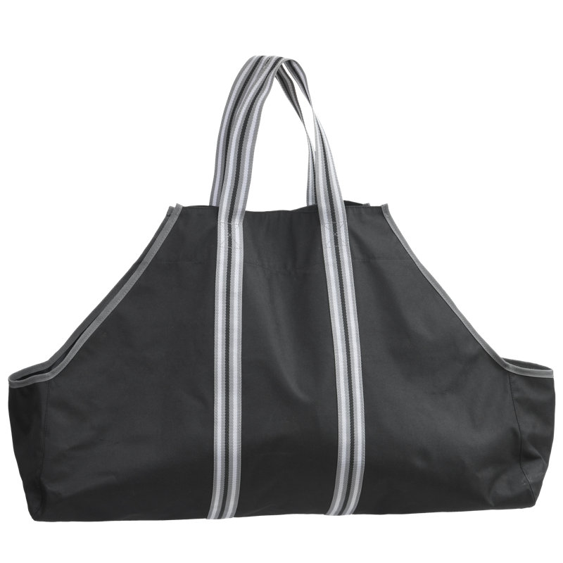 Sac de bois de chauffage très grand très résistant, H 17,5 po x l 9 po x P 28 po, Noir