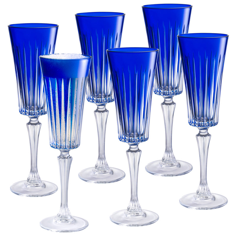 Flûtes à champagne colorées - Ensemble de verres à flûte mauve - 6 à 7 oz - Fabriqué en Europe, Île Seymour Nord, Galapagos