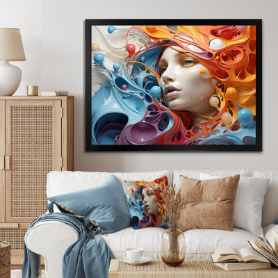 «Surréalisme bleu et lecture femme collage I» sur toile