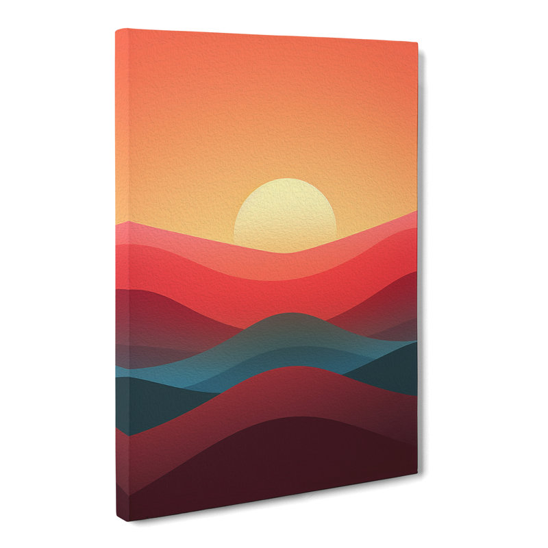 Sunrise Minimalism - No Frame Print, 50cm H x 35cm W x 3cm D