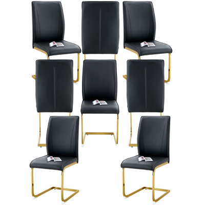 Chaise de salle à manger en métal avec pieds en métal (ensemble de 8)