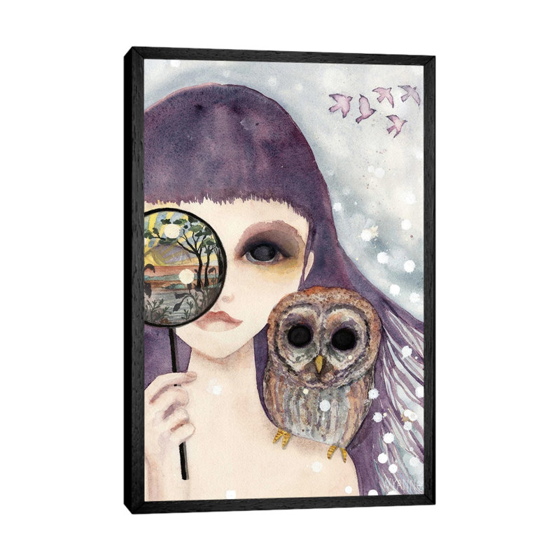 Big Eyed Girl See by Wyanne - Painting on Canvas, Black Framed, 66.04 cm H x 45.72 cm W
