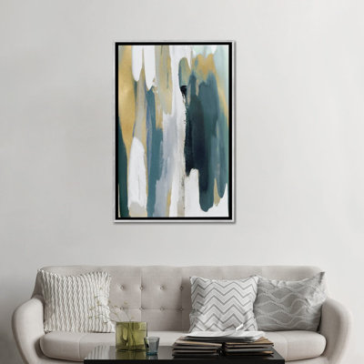 Converge Teal II - Wall Art Print - Framed Canvas