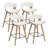 Binni 26.97" Boucle Upholstered Counter Bar Stool With Solid Wood Frame (Set of 4)-116571848