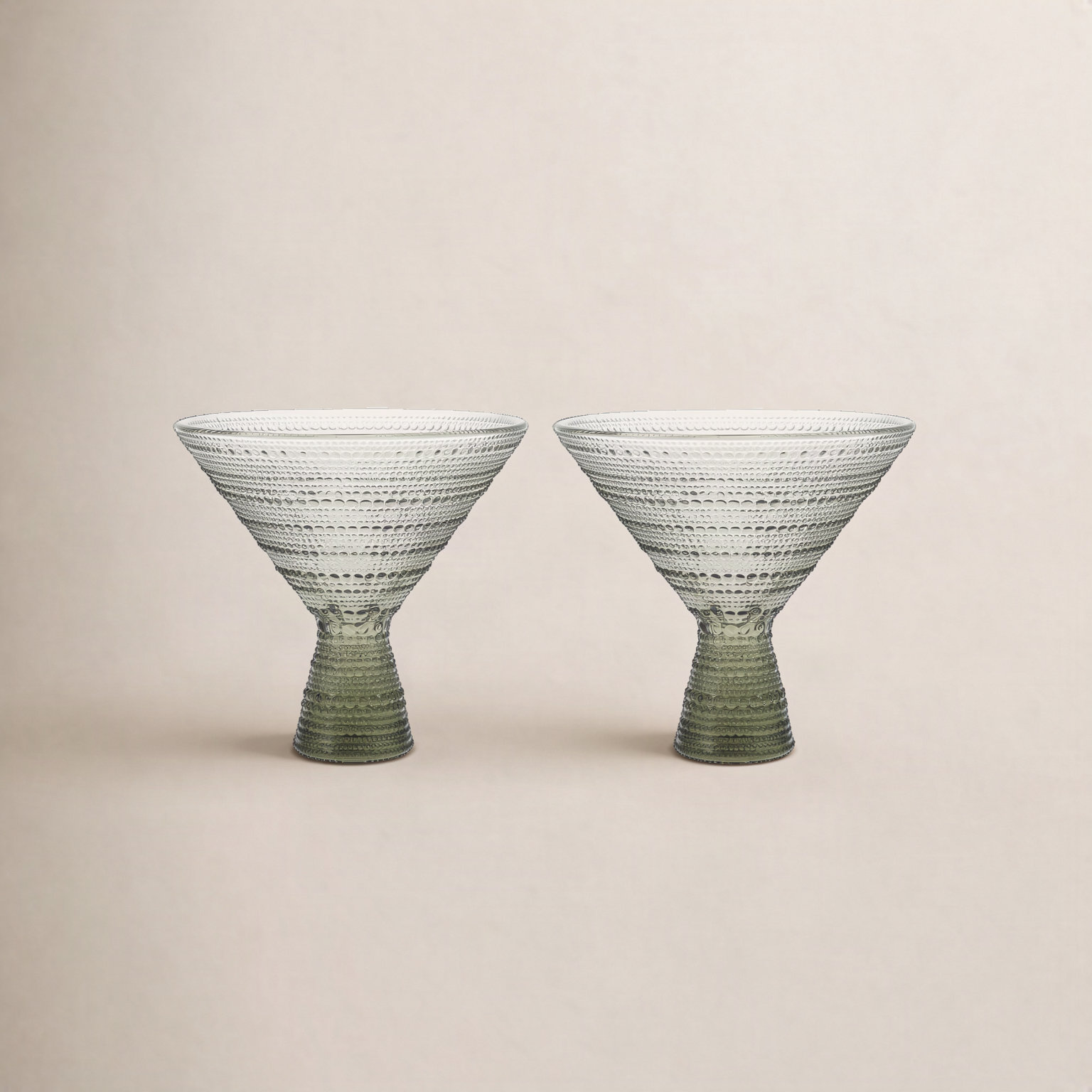 Jupiter Martini Glass, Smoke Gray