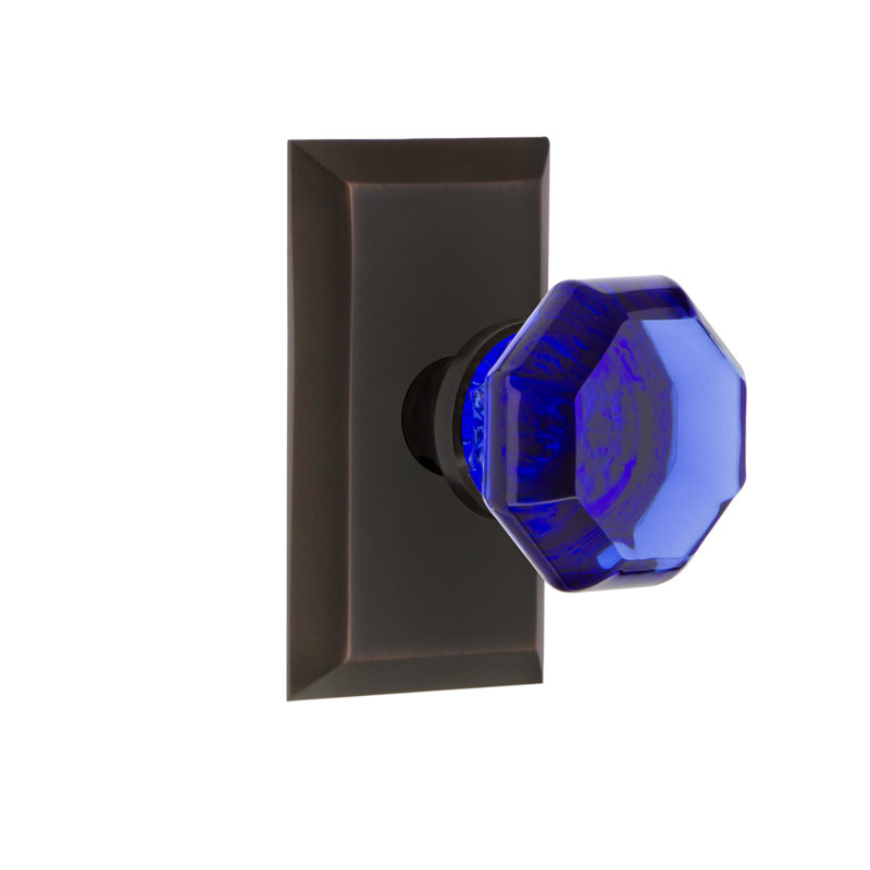 Plaque Studio avec poignée de porte en cobalt Waldorf, 2 3/8 po, Bronze intemporel