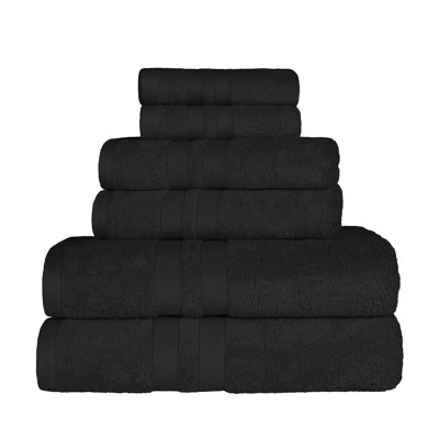 Ensemble de serviettes douces en coton à 100 % de six articles Amoy