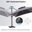 13' X 10' Rectangular Cantilever Umbrella, Weighted Base Included-39270887
