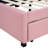 Upholstered Daybed With Storage  Pink Linen , No Box Spring, Bed 2 In Pink Linen - Stable Frame For A Good Night's Rest-1129669272