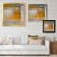 «Yellow and Gray Grunge Frozen Art», reproduction d'art sur toile encadrée-658871078-658871079