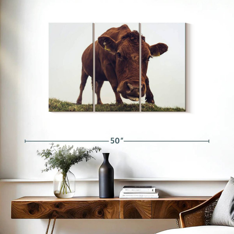 Brampt Chocolate Cow Face, 24" H x 38" W