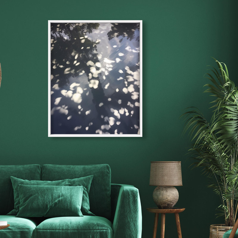 Oliver Gal Treetop Reflections Abstract Photography - Luxury Shadowbox Framed Wall Art, 46.5" H x 37.5" W, White