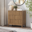 Commode 3 tiroirs avec structure en bois massif et détails cannelés
