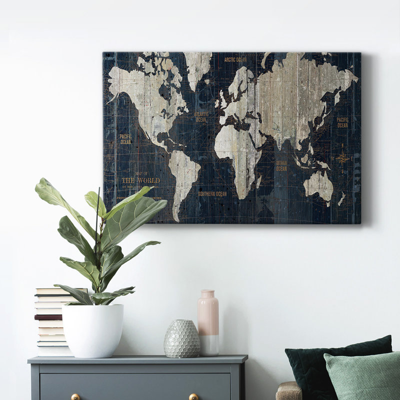 " Old World Map ", 36" W x 24" H