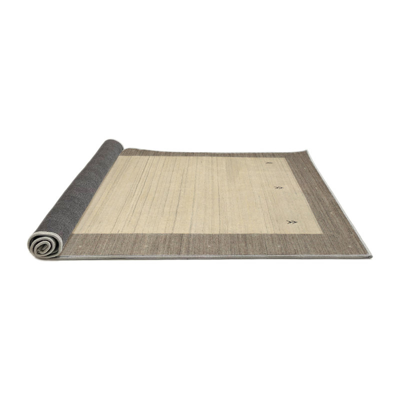 Tapis brun/beige contemporain, Rond 4 pi