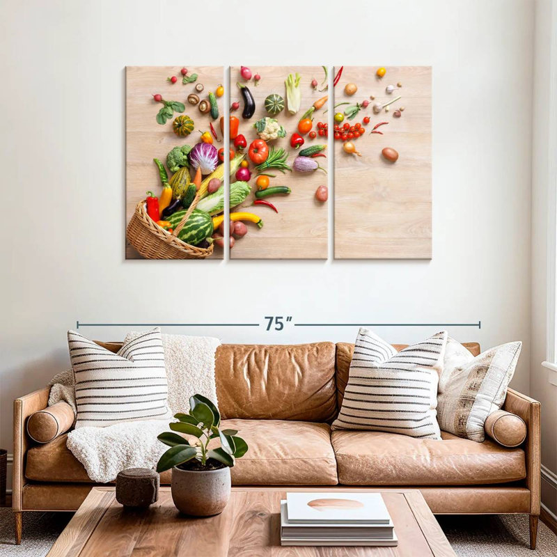Yarlin Fresh Vegetables, 36" H x 57" W