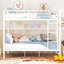 Lit superposé double en métal pour chambre à coucher, blanc -2111327601-2111327606