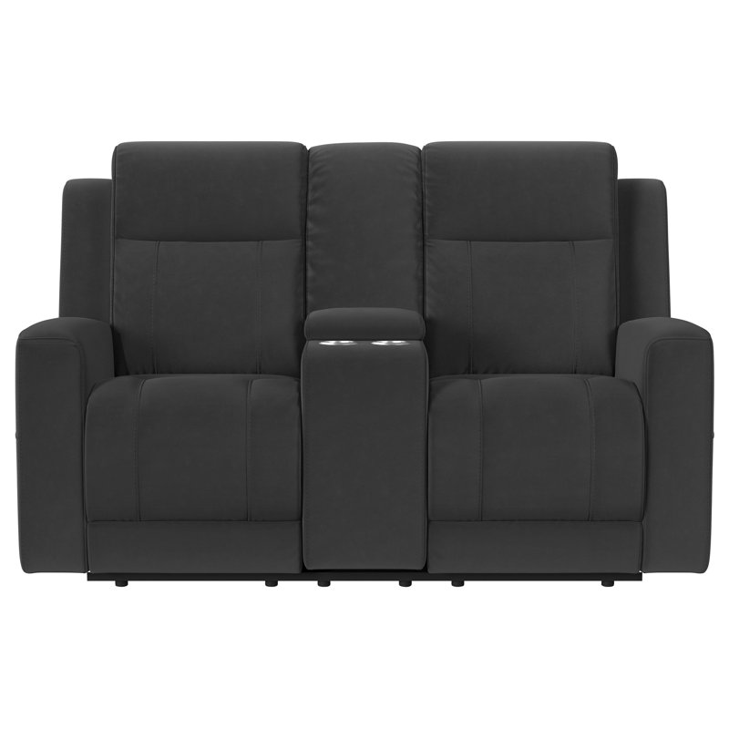 Causeuse inclinable Levarn, Gris anthracite foncé