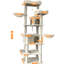 Arbre à chat 68 niveaux à 6 niveaux avec coussins amovibles, poteaux à griffer, hamacs confortables et confortables, matériau, 19,59 po de profondeur, 17,31 po de largeur, lavable et lavable-1378191104