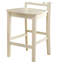 Chaise à hauteur de comptoir crème pour deux personnes - capacité de 220 lb, profondeur de siège de 16 po, hauteur de 24 po, conception polyvalente pour compléter divers styles de décor
